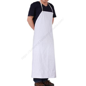 Tablier jetable E013 en PVC, personnalisable avec logo, pour abattoir et usine, imperméable et résistant à l'huile, en plastique, vente en gros - Product Image 1