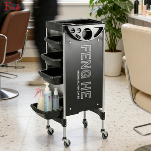 Equipo de Salón de Belleza al por Mayor X11-2, Carrito de Salón Negro para Peluquería - Product Image 3