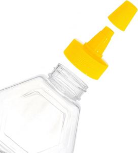 Hexagonal Modern Plastic Food Grade Honey Squeeze <b>Bottle</b> with Screen Printing Flip Top <b>200ml</b> for Jelly and Candy 100pcs - Product Image 3