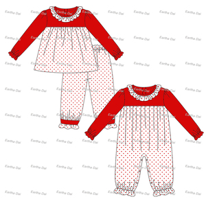 Enfant en bas âge fille vêtements coton pater col pan bébé filles robes 2-12 enfants vêtements enfants filles robes Saint Valentin - Product Image 1
