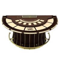 Table de poker semi-noire personnalisable de haute qualité, nouvelle conception, pliable, pour casino, jeu de mahjong, métal/bois