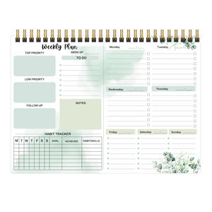 Carnet de planification spirale A4 personnalisé style INS avec couverture en papier et lignes <span class=keywords><strong>pour</strong></span> un planning quotidien et hebdomadaire simple - Product Image 2