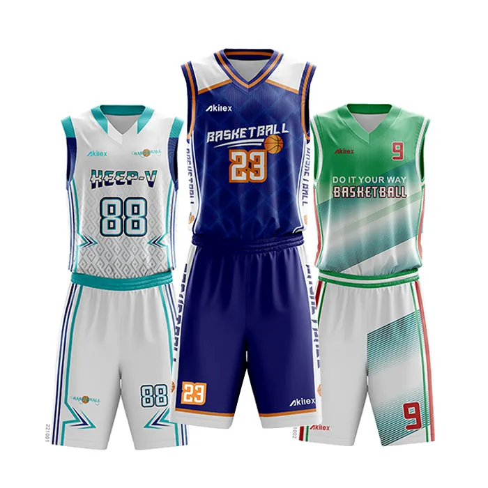 Hot Sale Reversible Basketball Jersey Design Männer Jugend Basketball Jersey Uniform Set