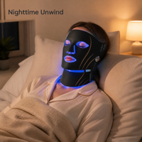 Masque facial LED 7 couleurs en silicone pliable pour le soin de la peau, portable pour usage domestique