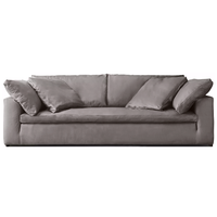 Ensemble de canapés sectionnels de luxe élégants pour salon, en cuir, avec structure en bois artisanale, sièges doux et durables pour villa, appartement, maison