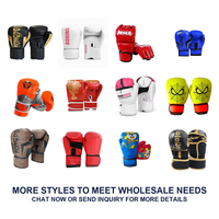 Gants de boxe en cuir PU avec sangle de poignet réglable, absorption des chocs, pour le sparring et le punching, arts martiaux, commande en gros