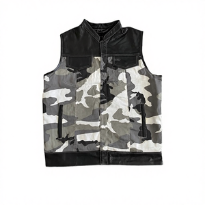 Chaleco Vaquero de Cuero para Hombre, Tallas Grandes, Más Vendido, Bolsillos Delanteros, Color Sólido, Sin Mangas, MOQ Bajo, Invierno, Calefactable, Transpirable - Product Image 4