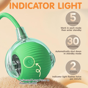 USB Charging Automatic Power Rolling Ball Indoor <b>Cat</b> Smart <b>Toy</b> with Moving Silicone and Plastic Features - Product Image 4