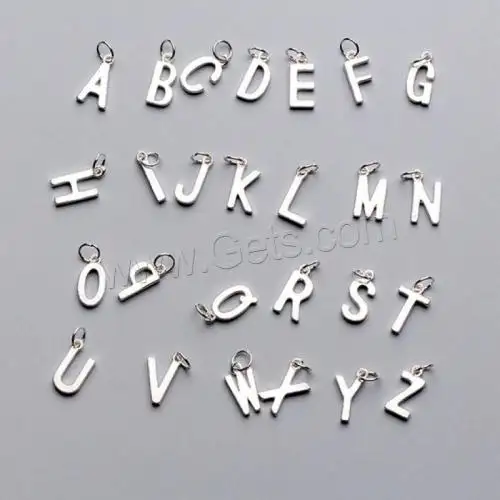 wholesale high quality fashion jewelry 925 Sterling Silver Alphabet Letter Pendants silver color 14*2mm 15*2mm 1540013