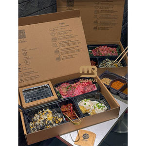 <span class=keywords><strong>BaoBang</strong></span> Parrilla Desechable Ecológica de Papel Kraft con Asa, Set de Caja Bento para Barbacoa y Almuerzo, Estufa Portátil para Exteriores - Product Image 4