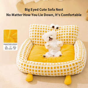 Luxus wasch bar rutsch fest flauschig gemütlich Plüsch Winter warm Haustier Katze Hund Schlaf bett Kapuze Abdeckung Donut Höhle Honig bett - Product Image 4