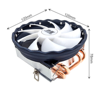 Ventilateur de refroidissement pour PC SNOWMAN 4 Heat Pipes 120mm PWM 4-Pin LED, radiateur silencieux pour processeur Intel LGA 1700/1200/1150/1151/1155/775 AM4