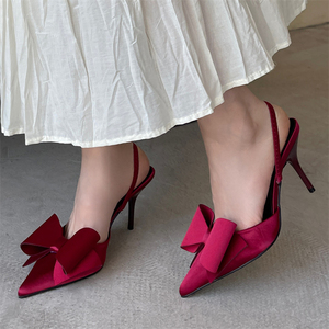 2025 Summer New European American Women's High Quality Stiletto Heel <b>Bridal</b> Party Sandals Flat Upper <b>Box</b> Packed - Product Image 5