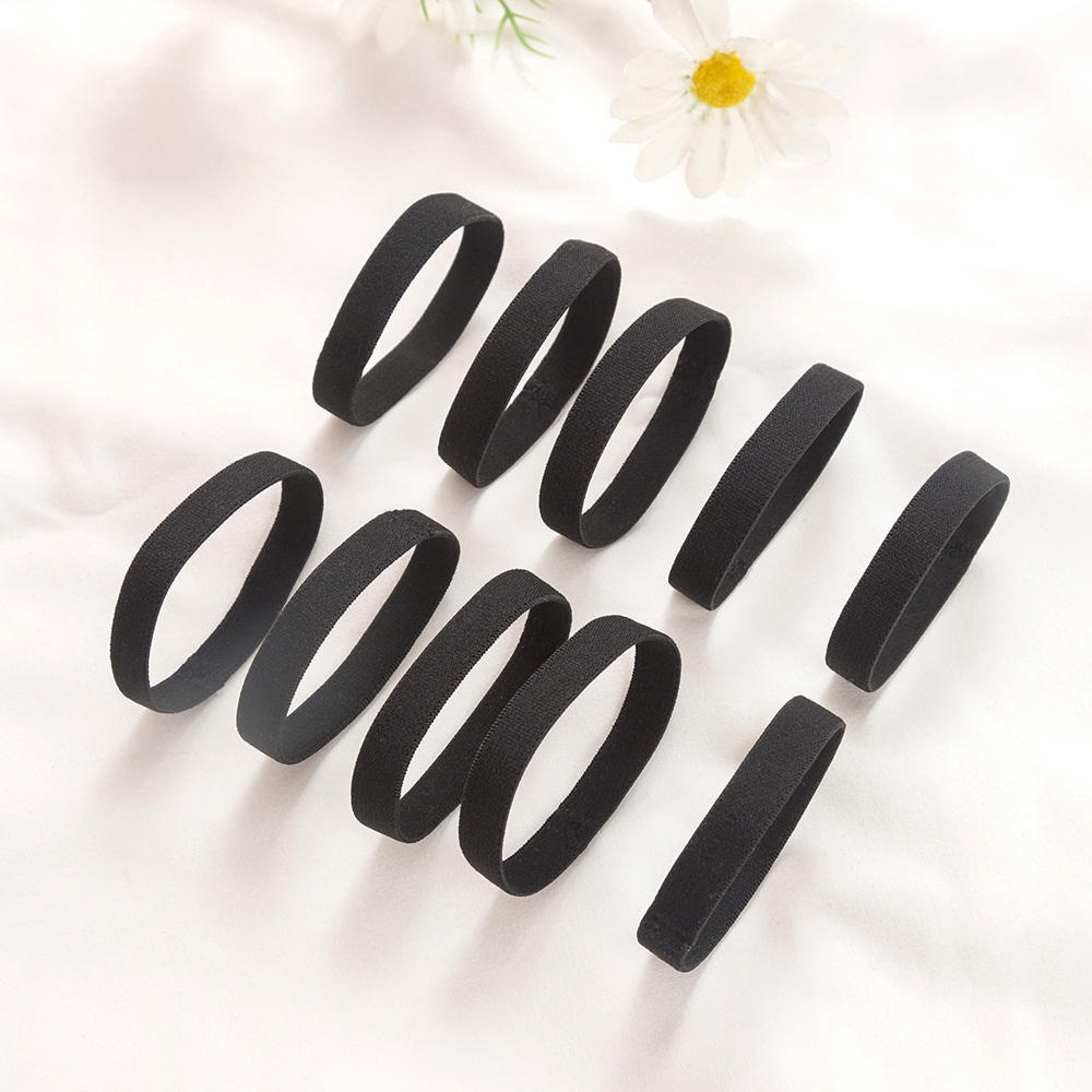 Black Elastic Hair Band for Men Stretchy Hairband for Thick Hair