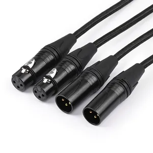 Hifi XLR Cable High Quality 6N OFC Microphone Sound Cable Plug XLR Extension Cable for Audio Mixer Amplifiers