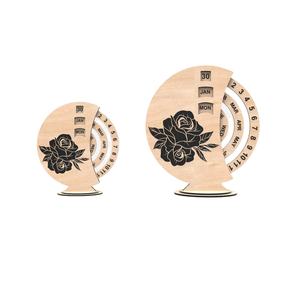 Деревянный Настольный календарь с лазерной гравировкой - Product Image 1