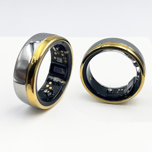 <b>Titanium</b> Smart Health <b>Ring</b> for <b>Men</b> and Couples Blood Oxygen Heart HRV ECG EKG Tracking Wearable Electronic Ceramic Case Heart Ra - Product Image 5