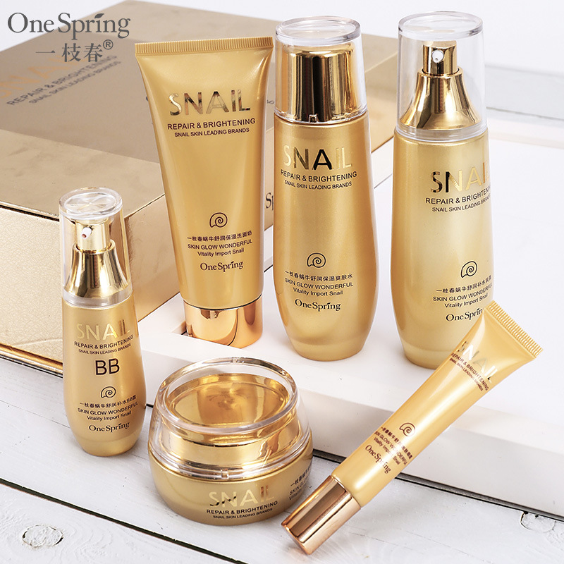 snail repair brightening 6in1 skincare kit moisturizing skin care set cosmetics facial beauty kit