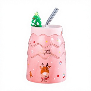 Wholesale High Quality American Style Porcelain Christmas <b>Tree</b> <b>Mug</b> Eco-Friendly with Lid Tabletop Lighted Holiday Gift - Product Image 2