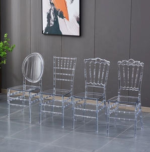 Wholesale Factory Price <b>Stackable</b> Transparent Clear Crystal PC Plastic Acrylic Hotel Banquet <b>Chair</b> for Events - Product Image 2