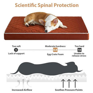 Lit pour <span class=keywords><strong>chien</strong></span> en mousse à mémoire de forme rectangulaire minimaliste fantaisiste amusant personnalisé en usine, moderne, <span class=keywords><strong>anti</strong></span>-<span class=keywords><strong>stress</strong></span>, <span class=keywords><strong>tapis</strong></span> plat pour animaux de compagnie, chat, <span class=keywords><strong>chien</strong></span> - Product Image 5