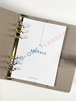 Planificateur à 6 anneaux en pointillés et doublés personnalisable, A5 A6, pages intérieures imprimées, recharge de papier pour classeur d'agenda