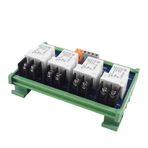 Huaqingjun-Módulo de relé de HF105F-1 abierta única de alta potencia, de 4 canales, 30A, CC 24V /12V, para Control de automatización Industrial