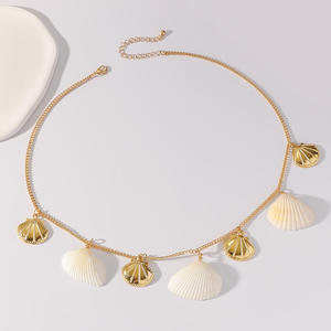 Shell Imitation <strong>Pearl</strong> <strong>Necklace</strong> New Fashion Boho Chic Summer Beach Vacation Shell Imitation <strong>Pearl</strong> <strong>Necklace</strong> - Product Image 3