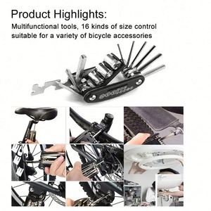 Outils de réparation de vélo multifonctionnels portables en acier au carbone de haute qualité, tournevis multi-outils, clé à molette polyvalente, vélo de montagne JY - Product Image 6