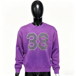 Ropa Urbana Personalizada con Estampado Ecológico, de Secado Rápido, Transpirable, de Poliéster/Algodón, Manga Larga, Lavado Ácido, Bordado Desgastado - Product Image 1