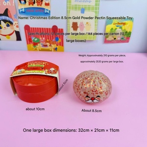 Juguete de vinilo suave TPR de 8.5cm, el más vendido, con diseño de dumpling navideño misterioso, juguetes sensoriales expresivos para aliviar el estrés, venta al por mayor - Product Image 6