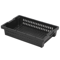 Caisse en plastique solide empilable durable avec dimensions 600*400mm, haute capacité de charge, en PP, pour pièces, boîte en plastique