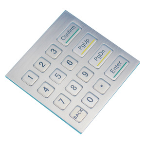 Chất lượng cao 16-Keys Kim Loại Tùy chỉnh trạm xăng ATM bàn phím với <span class=keywords><strong>USB</strong></span> Memory Stick tùy chỉnh bàn phím & bàn phím - Product Image 2
