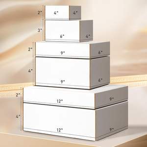 Caja de cartón corrugado YISHANG, carpetas de envío, mango reciclable de cartón corrugado blanco para caja de embalaje artesanal de regalo - Product Image 6