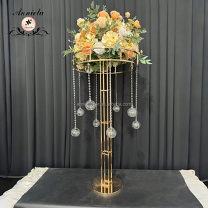 Vases à fleurs <span class=keywords><strong>en</strong></span> métal doré de grande <span class=keywords><strong>taille</strong></span> pour la décoration de table de mariage et les centres de table de fête - Vente <span class=keywords><strong>en</strong></span> gros - Product Image 2