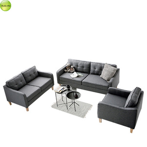 Juego de sofás de 3 piezas grises premium: tela duradera, aspecto elegante, ideal para <span class=keywords><strong>interiores</strong></span> de casas contemporáneas - Product Image 4