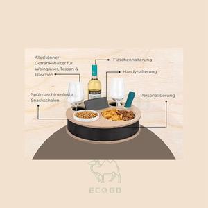 Eco-friendly Microwavable Bamboo <b>Snack</b> <b>Box</b> with Bottle Opener and Removable Lid for Camping & Couch Use - Product Image 4