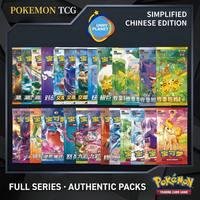 PTCG Packs de Boosters de Cartes Pokémon Chinois Simplifiés – Versions 180/170/160 Série Gemme Écologique Carrée