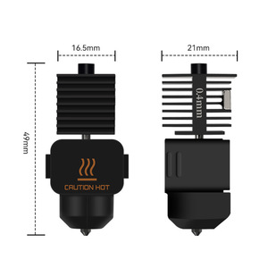 Kit de cabezal de impresión caliente para impresora 3D Dongyang Lianchuang A1 A1 Mini A2L, boquilla de 0.4mm, aleación de aluminio, latón, titanio, acero endurecido, silicona - Product Image 1