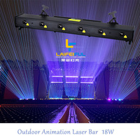 Projecteur de lumière laser d'animation à 6 têtes IP66 étanche DJ Disco éclairage de scène Bar Club Party Effect Light avec DMX 512