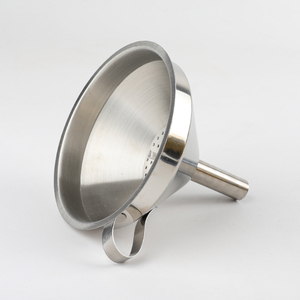 Funil de cozinha em aço inoxidável preto dourado, funil de metal de qualidade alimentar para filtragem de líquidos para cozinha - Product Image 3