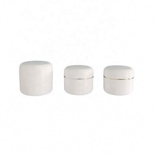 กระปุกครีมเปล่าสีขาวขนาด 250 มล. 8 ออนซ์  วัสดุ PP พร้อมฝาปิดขอบทอง - Product Image 6