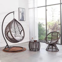 Panier suspendu de balcon, chaise en rotin, balançoire d'intérieur et d'extérieur, chaise oeuf, cour jardin