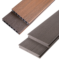 UNIFLOOR Revêtement de terrasse extérieur moderne en WPC co-extrudé bicolore, écologique, résistant à l'eau, avec installation facile