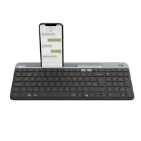 Yeni K580 Mekanik Ergonomik Kablosuz USB Oyun Klavyesi, Dizüstü Bilgisayar/Tablet/Cep Telefonu için - Hafif Rusça Düzeni