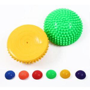 Niños Equilibrio Entrenador Colorido PVC Terapia Spiky Masaje Media Bola PVC Masaje Bola Set - Product Image 4