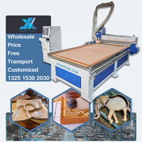 Machine de découpe CNC JX-Aluminium 1325 MDF PCB 2x4 ATC Changeur d'outils en bois Découpe de verre avec aspiration