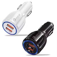 Cargador de Celular Doble USB QC3.0 3A en Oferta, Cargador Rápido para Teléfono Móvil, Cargador Rápido para Automóvil