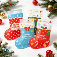 Sachet Doypack Personnalisé en Mylar Imprimé Motif Noël, Scellable à Chaud, Qualité Alimentaire, pour Aliments pour Animaux et Cadeaux Sucrés
