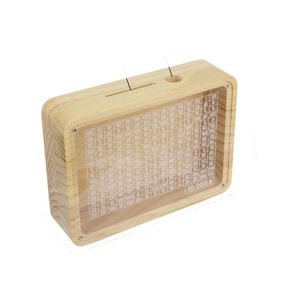 Wooden Money <b>Box</b> With Transparent Front <b>Large</b> Capacity Coin Bank For Home Use Kids Saving <b>Gift</b> - Product Image 5